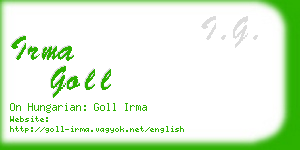 irma goll business card